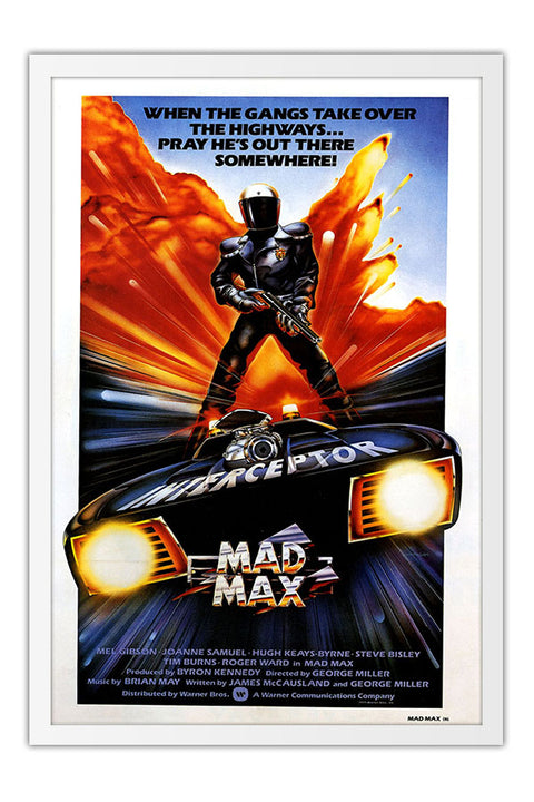Poster Mad Max 2 a Cacada Continua the Road Warrior - Clássico - Cult - Filmes - Moldura branca