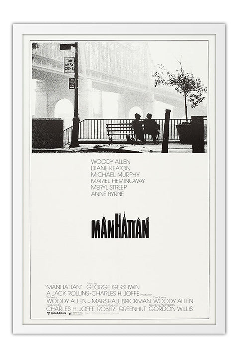 Poster Manhattan Woody Allen - Clássico - Cult - Filmes - Moldura branca