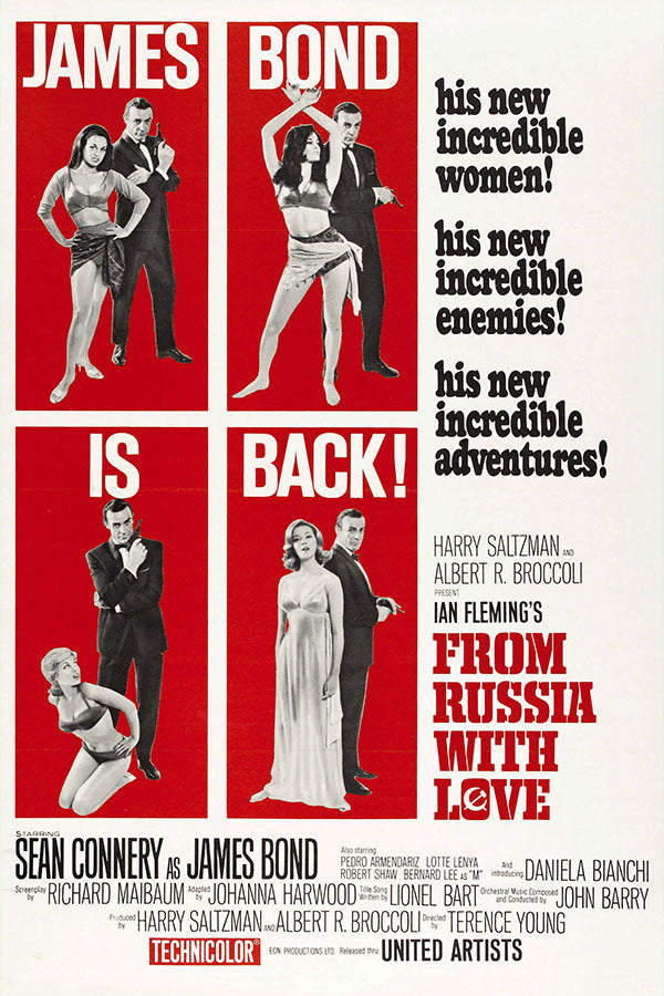 Poster Moscou Contra 007 from Russia with Love James Bond - Clássico - Filmes - Pôster sem moldura