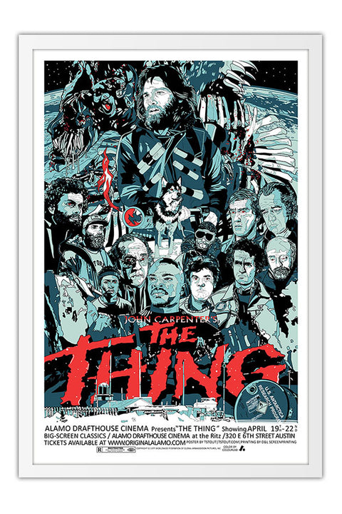 Poster O Enigma de Outro Mundo the Thing John Carpenter - Terror - Cult - Filmes - Moldura branca
