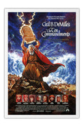 Poster Os Dez Mandamentos the Ten Commandments - Clássico - Vintage - Filmes - Moldura branca