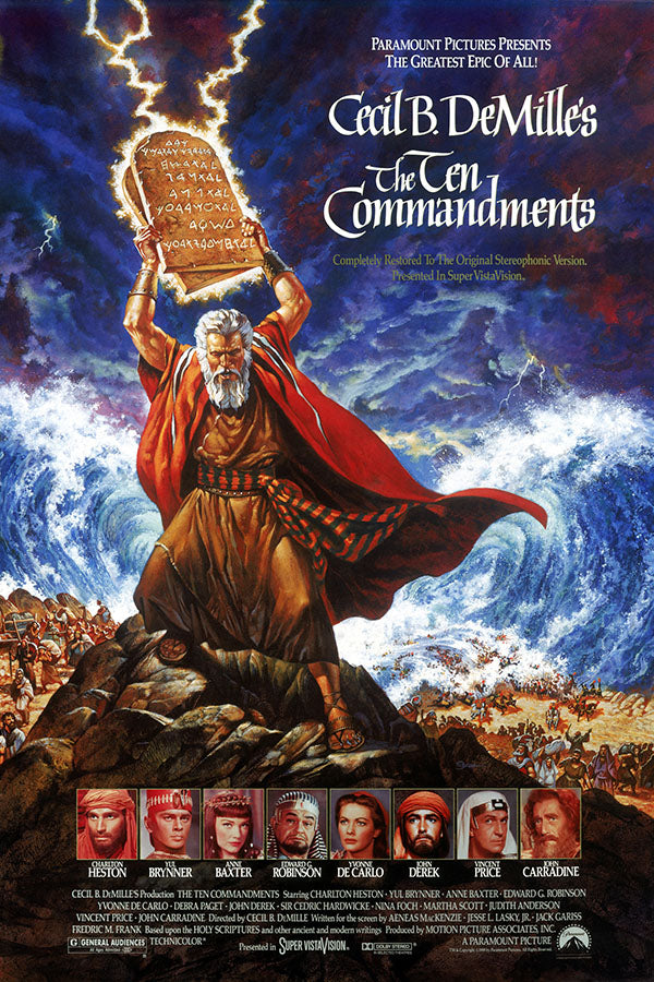 Poster Os Dez Mandamentos the Ten Commandments - Clássico - Vintage - Filmes - Pôster sem moldura