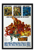 Poster Os Doze Condenados the Dirty Dozen - Clássico - Vintage - Filmes - Moldura preta