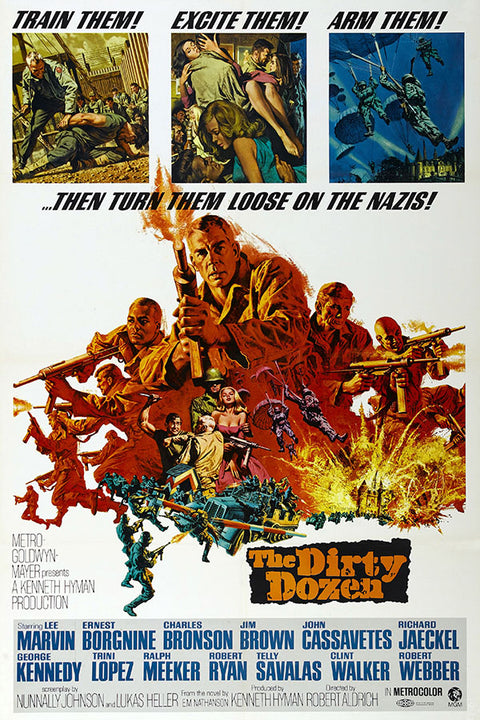 Poster Os Doze Condenados the Dirty Dozen - Clássico - Vintage - Filmes - Pôster sem moldura