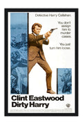 Poster Perseguidor Implacavel Dirty Harry Clint Eastwood - Vintage - Clássico - Filmes - Moldura preta