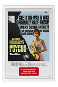 Poster Psicose Psycho Alfred Hitchcock - Clássico - Cult - Filmes - Moldura branca
