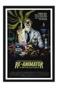 Poster Re Animator a Hora dos Mortos Vivos - Cult - Terror - Filmes - Moldura preta