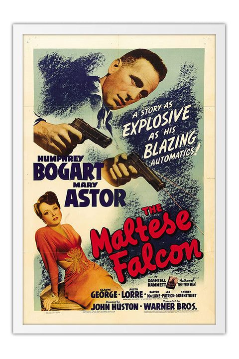 Poster Relíquia Macabra - The Maltese Falcon - Humphrey Bogart - Cinema - Clássico - Filmes - Moldura branca