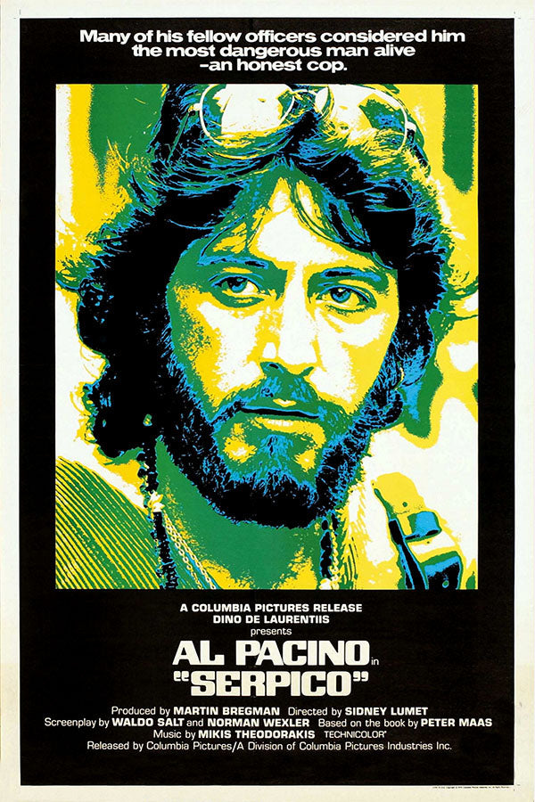Poster Serpico Al Pacino - Vintage - Clássico - Filmes - Pôster sem moldura