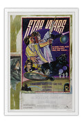 Poster Star Wars uma Nova Esperanca - Vintage - Clássico - Filmes - Moldura branca
