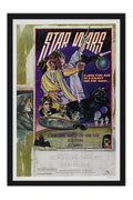Poster Star Wars uma Nova Esperanca - Vintage - Clássico - Filmes - Moldura preta