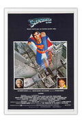 Poster Superman o Filme Christopher Reeve - Vintage - Clássico - Filmes - Moldura branca