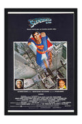 Poster Superman o Filme Christopher Reeve - Vintage - Clássico - Filmes - Moldura preta