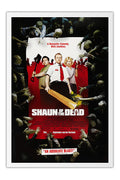 Poster Todo Mundo Quase Morto Shaun of the Dead Zumbis - Cult - Filmes - Moldura branca