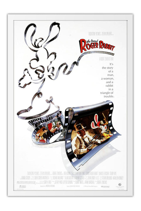 Poster Uma Cilada para Roger Rabbit Who Framed Roger Rabbit - Vintage - Filmes - Moldura branca