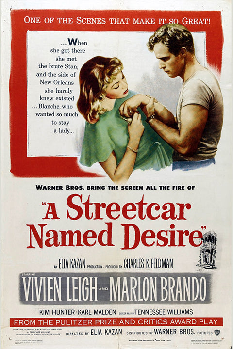 Poster Um Bonde Chamado Desejo - A Streetcar Named Desire - Marlon Brando - Clássico - Filmes - Pôster sem moldura