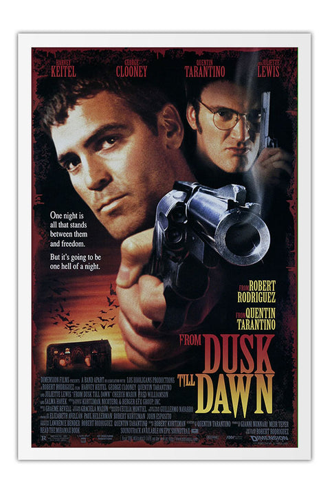 Poster Um Drink no Inferno from Dusk Till Dawn Tarantino - Cult - Filmes - Moldura branca