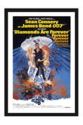 Poster 007 os Diamantes São Eternos James Bond - Clássico - Filmes - Moldura preta
