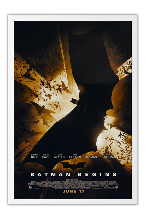Poster Batman Begins - Filmes - Moldura branca