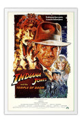 Poster Indiana Jones e o Templo da Perdicao - Aventura - Clássico - Filmes - Moldura branca