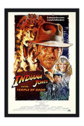 Poster Indiana Jones e o Templo da Perdicao - Aventura - Clássico - Filmes - Moldura preta