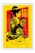 Poster Kill Bill Ação Thriller - Retrô - Filmes - Moldura branca