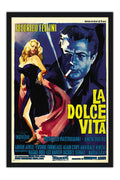 Poster La Dolce Vita - Drama - Retrô - Filmes - Moldura preta