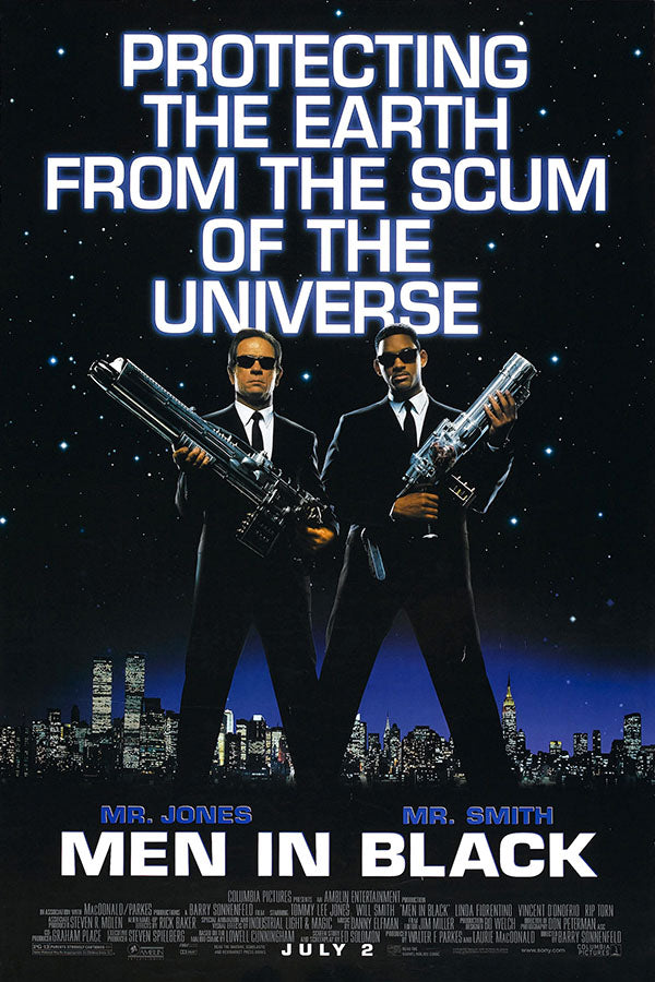 Poster MIB Men in Black Homens de Preto - Ficção Científica - Comédia - Filmes - Pôster sem moldura