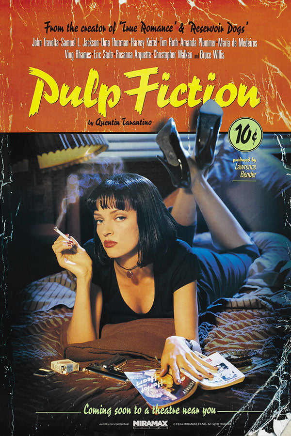 Poster Pulp Fiction: Tempo de Violência Crime Thriller - Filmes - Pôster sem moldura