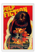 Poster Pulp Fiction: Tempo de Violência Crime Thriller - Retrô - Filmes - Moldura branca