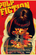Poster Pulp Fiction: Tempo de Violência Crime Thriller - Retrô - Filmes - Pôster sem moldura