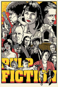 Poster Pulp Fiction: Tempo de Violência Crime Thriller - Retrô - Filmes - Pôster sem moldura