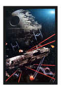 Poster Star Wars uma Nova Esperanca - Clássico - Cult - Filmes - Moldura preta