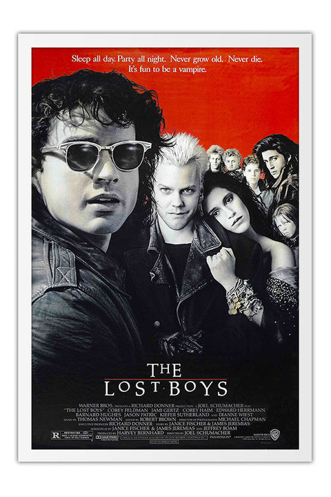 Poster The Lost Boys os Garotos Perdidos - Terror - Comédia - Filmes - Moldura branca