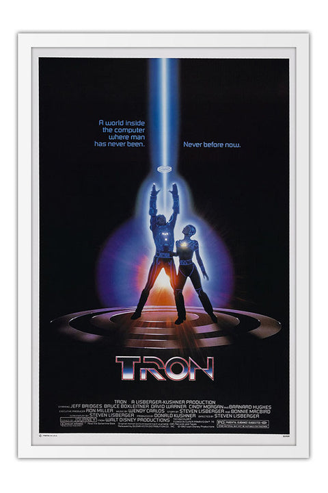 Poster Tron uma Odisseia Eletrônica - Retrô - Cult - Filmes - Moldura branca
