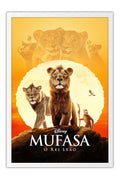 Poster Mufasa o Rei Leão - Animação - Infantil - Filmes - Moldura branca