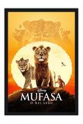 Poster Mufasa o Rei Leão - Animação - Infantil - Filmes - Moldura preta