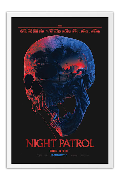 Poster Night Patrol Patrulha Noturna - Terror - Filmes - Moldura branca