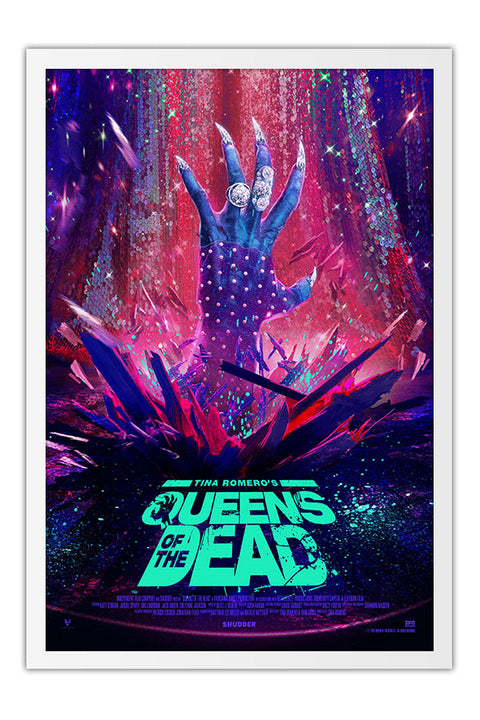 Poster Queens of the Dead Rainhas dos Mortos Terror Comédia Zumbis - Filmes - Moldura branca