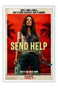 Poster Send Help Socorro - Terror - Filmes - Moldura branca