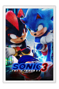 Poster Sonic 3: O Filme - Animação - Filmes - Moldura branca