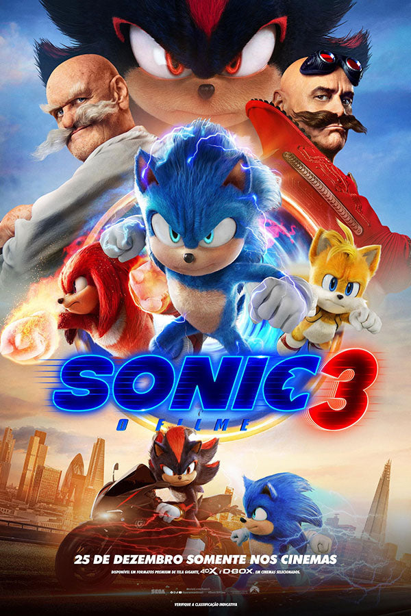 Poster Sonic 3: O Filme - Animação - Filmes - Pôster sem moldura