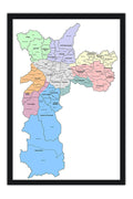 Poster Mapa da Cidade de São Paulo - Educativo