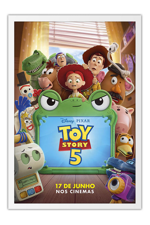 Poster Toy Story 5 - Animação - Infantil - Filmes - Moldura branca