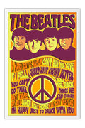 Poster  Beatles Alternativo - Paz E Amor - Bandas de Rock