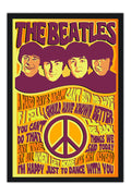 Poster  Beatles Alternativo - Paz E Amor - Bandas de Rock