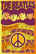 Poster  Beatles Alternativo - Paz E Amor - Bandas de Rock