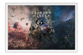 Poster Crimson Desert - Ação - Aventura - Mundo Aberto - Games - Moldura branca