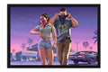 Poster GTA VI - Grand Theft Auto 6 - Ação - Mundo Aberto - Games - Moldura preta