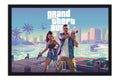 Poster GTA VI - Grand Theft Auto 6 - Ação - Mundo Aberto - Games - Moldura preta
